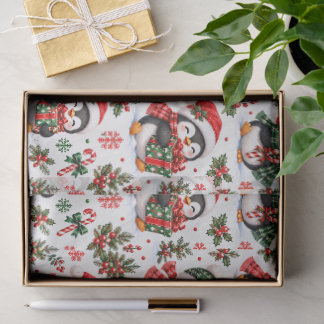 Christmas Penguin Holiday Cheer Tissue Paper
