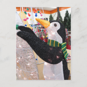 Christmas Penguin Holiday Postcard