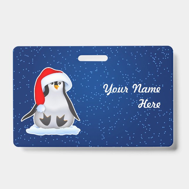 Christmas Penguin ID Badge (Front)