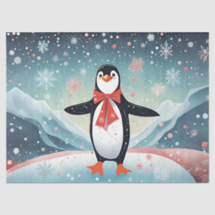 Christmas Penguin in the Snow Tissue Paper