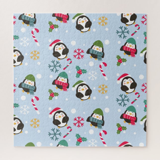 Christmas Penguin Jigsaw Puzzle (Vertical)