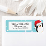 Christmas Penguin Labels<br><div class="desc">Customise these labels and use them as gift tags,  return address labels,  etc</div>