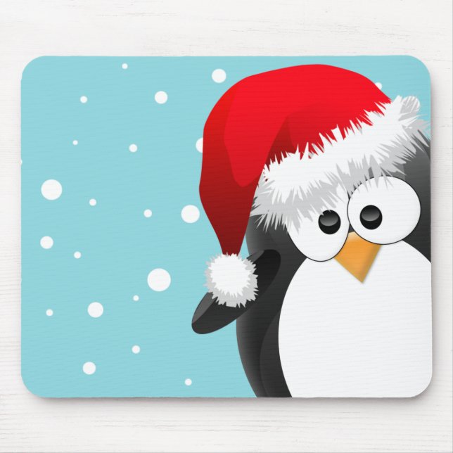 Christmas Penguin Mouse Pad (Front)