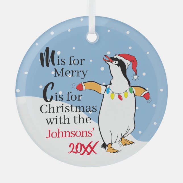 Christmas Penguin Ornament (Front)