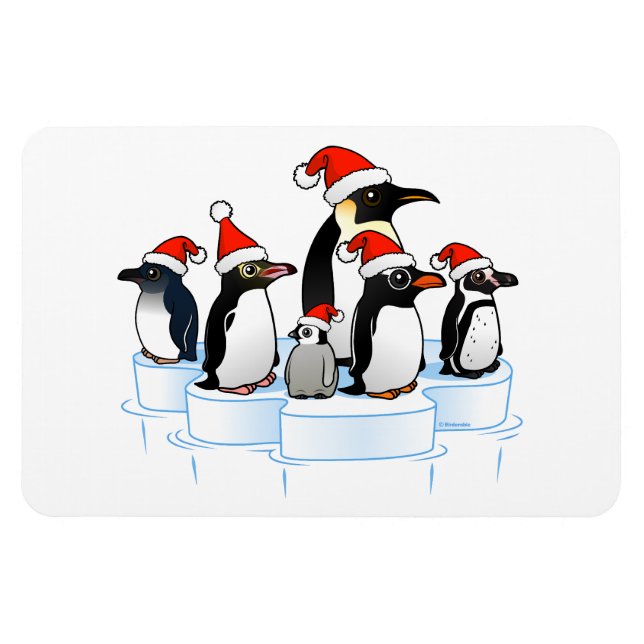 Christmas Penguin Party Magnet (Horizontal)