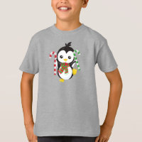 Christmas Penguin, Penguin With Scarf, Candy Cane