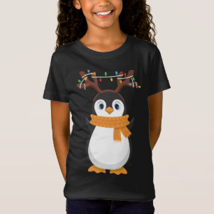 Christmas Penguin Reindeer Santa Holiday Pajama T-Shirt