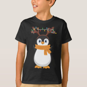 Christmas Penguin Reindeer Santa Holiday Pajama T-Shirt