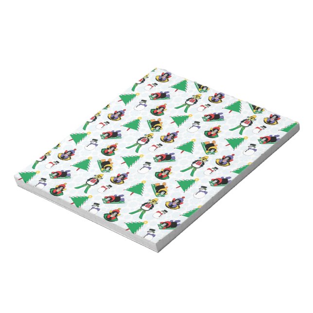 Christmas penguin skiing notepad (Rotated)