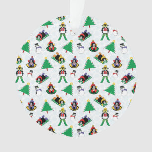 Christmas penguin skiing ornament