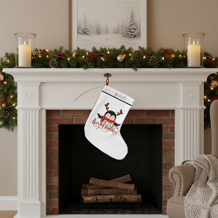 Christmas penguin small christmas stocking