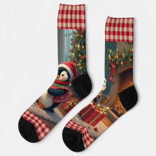 Christmas Penguin Socks