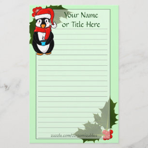 Christmas Penguin Stationery