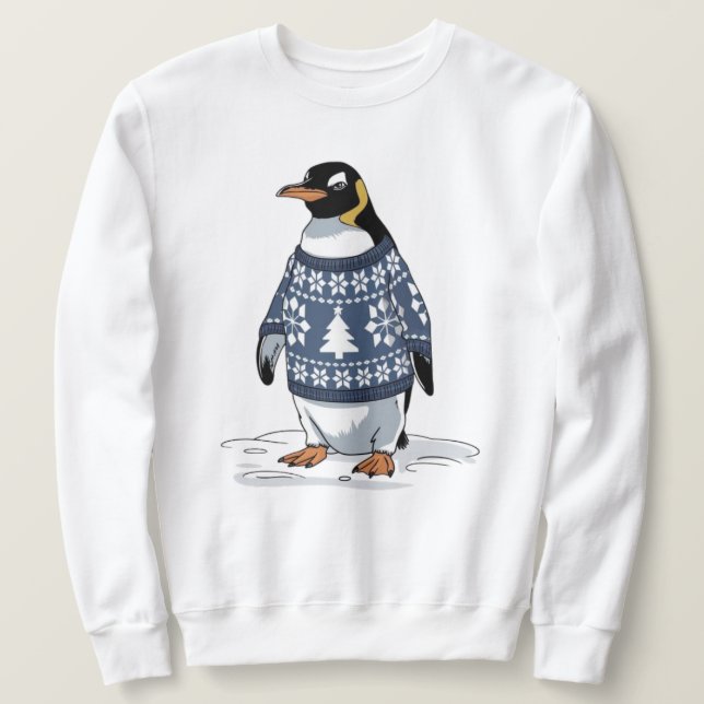 Christmas Penguin Sweatshirt (Design Front)