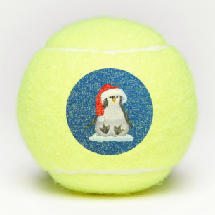 Christmas Penguin Tennis Balls