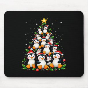 Christmas Penguin Tree Cute Holiday Animal  Mouse Pad