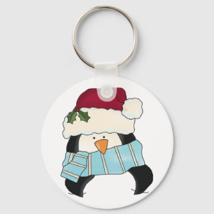 Christmas Penguin Tshirts and Gifts Key Ring