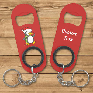 Christmas penguin walking on snow