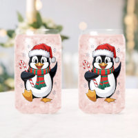 Christmas Penguin with Hat and Candy Cane