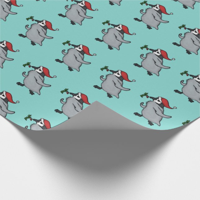 Christmas Penguin Wrapping Paper (Corner)