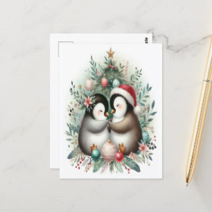 Christmas Penguins 4 Postcard
