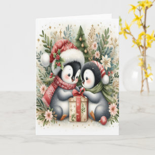 Christmas Penguins 5 Card