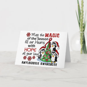 Christmas Penguins Amyloidosis Holiday Card