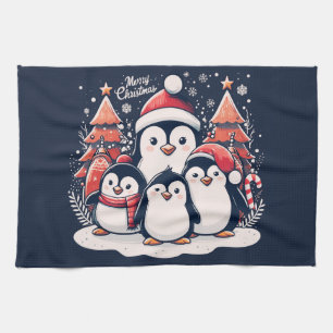 Christmas Penguin's by Rp Tea Towel