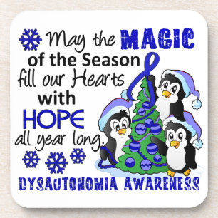 Christmas Penguins Dysautonomia Coaster