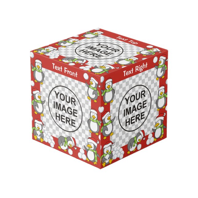 Christmas penguins frame (Front Angled)