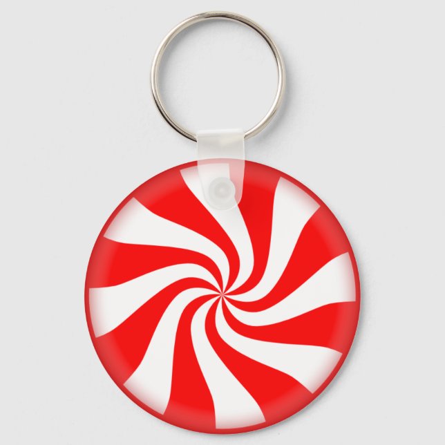 Christmas Peppermint Basic Keychain (Front)
