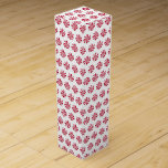 Christmas Peppermint Candies Wine Box<br><div class="desc">Christmas peppermint candies on a white background.
Background colour can be changed.</div>