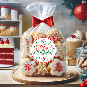 Christmas Peppermint Candy Classic Round Sticker