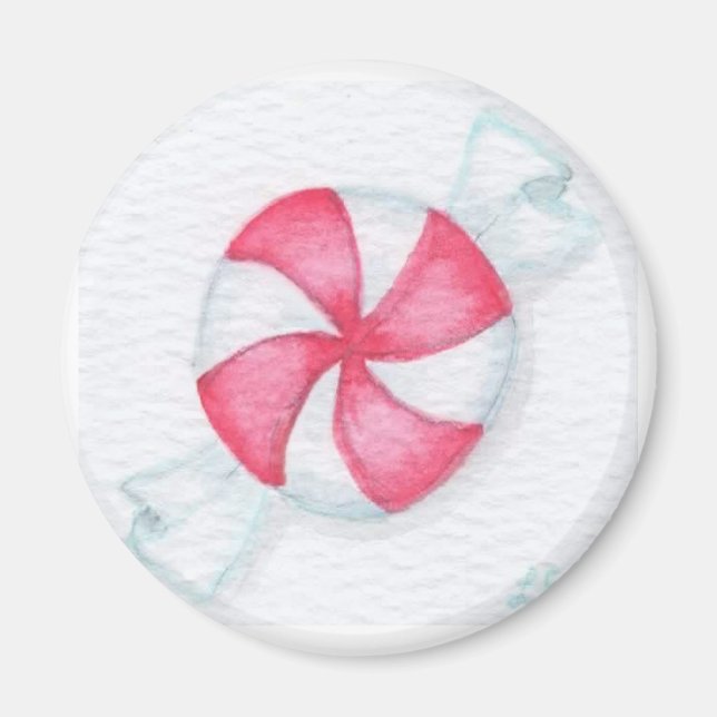 Christmas Peppermint Candy Magnet (Front)