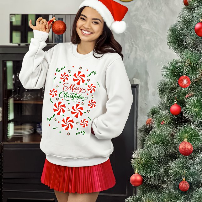 Christmas Peppermint Candy Sweatshirt (Creator Uploaded)