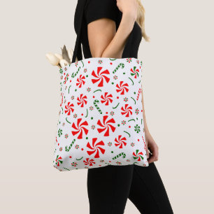Christmas Peppermint Candy Tote Bag