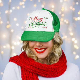 Christmas Peppermint Candy Trucker Hat