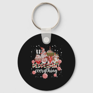 Christmas Peppermint Everything Coffee Chocolate M Key Ring