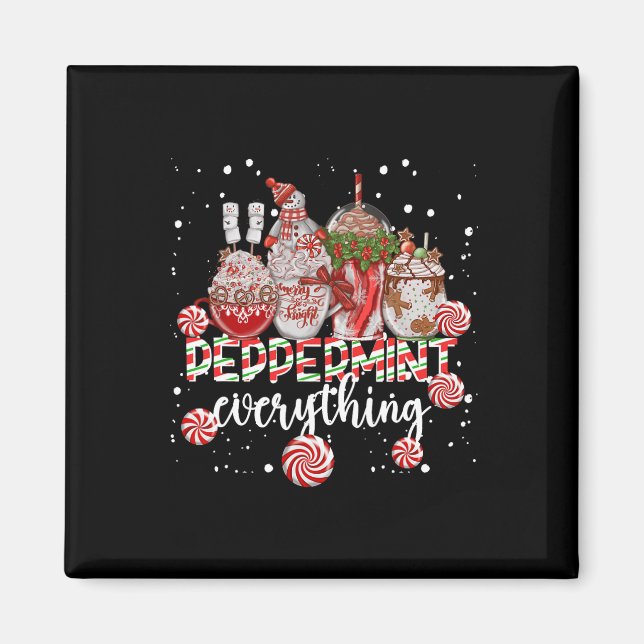 Christmas Peppermint Everything Coffee Chocolate M Magnet (Front)