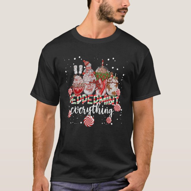 Christmas Peppermint Everything Coffee Chocolate M T-Shirt (Front)