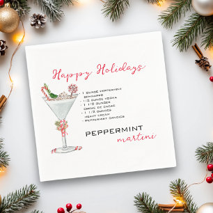 Christmas Peppermint Martini Cocktail Recipe   Napkin