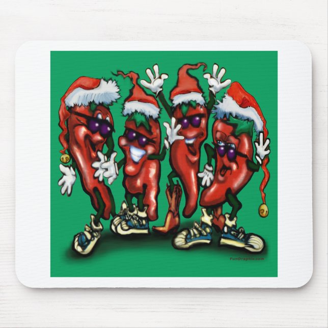 Christmas Peppers Mouse Pad (Front)