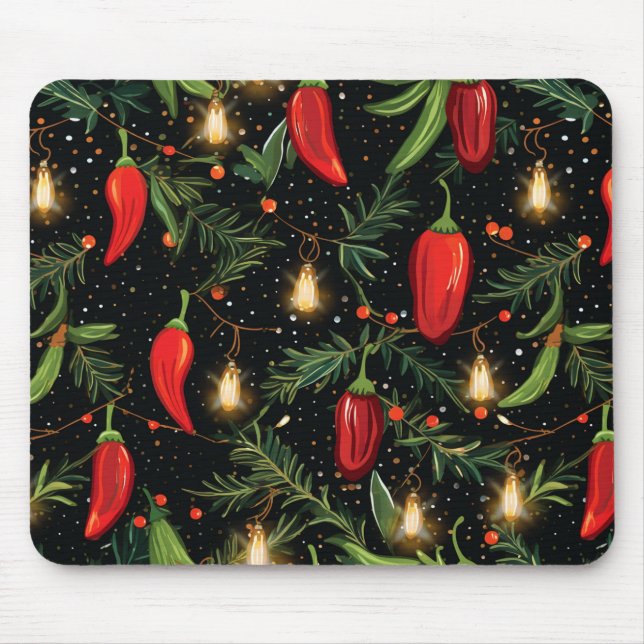 Christmas Peppers Mouse Pad (Front)