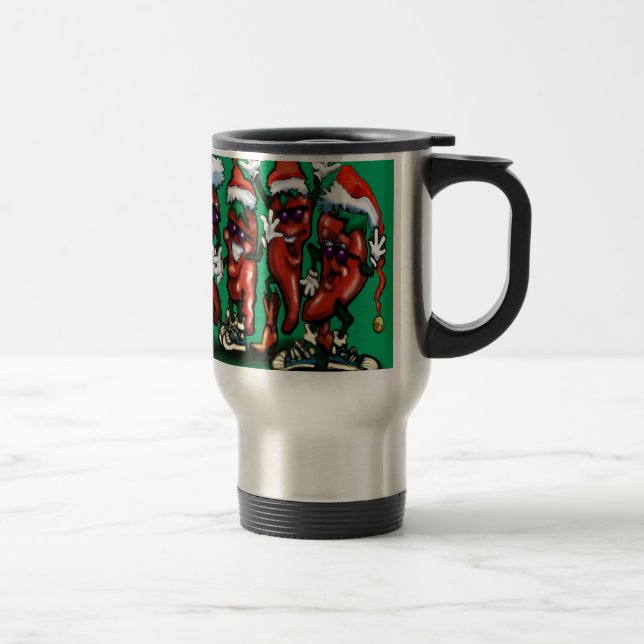 Christmas Peppers Travel Mug (Right)