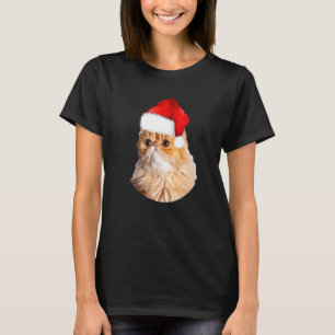 Christmas Persian Cat Cute Xmas Fluffy Cat Face T-Shirt