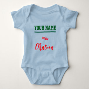  Christmas personalised Baby Jersey Bodysuit colou