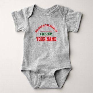  Christmas personalised Baby Jersey Bodysuit colou