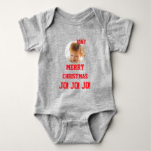 Christmas personalised Baby Jersey Bodysuit colour
