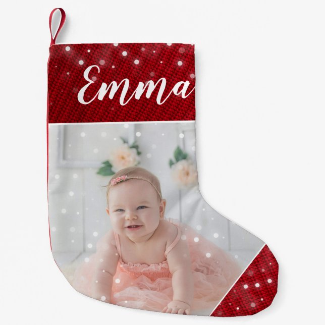 Christmas Personalised Kids Photo Stocking (Front)