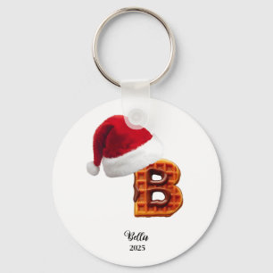 Christmas Personalised Letter Name Key Ring